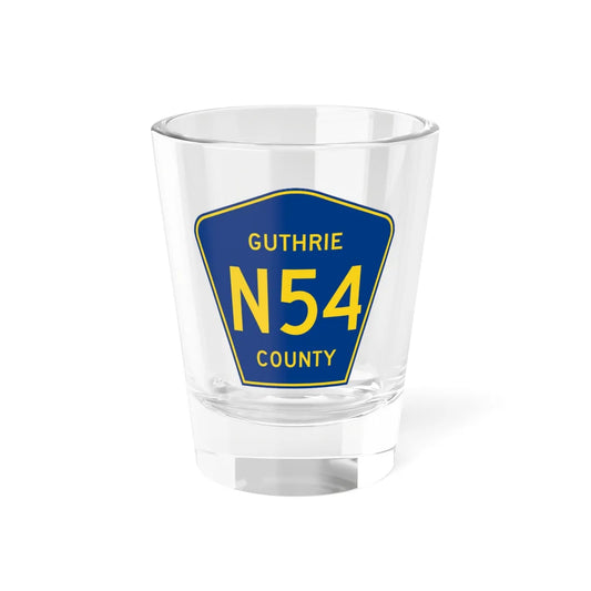 Guthrie County Route N54 IA (Iowa) (Road Sign) Shot Glass 1.5oz 1.5oz - Go Mug Yourself