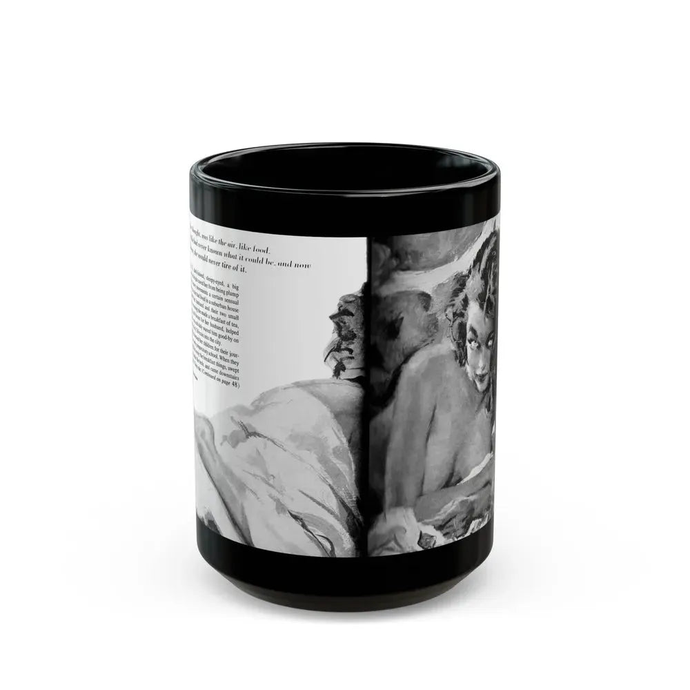 Guy magazine Illustration, December 1963 - Black Coffee Mug 15oz - Go Mug Yourself