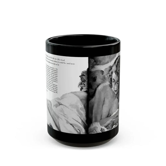 Guy magazine Illustration, December 1963 - Black Coffee Mug 15oz - Go Mug Yourself