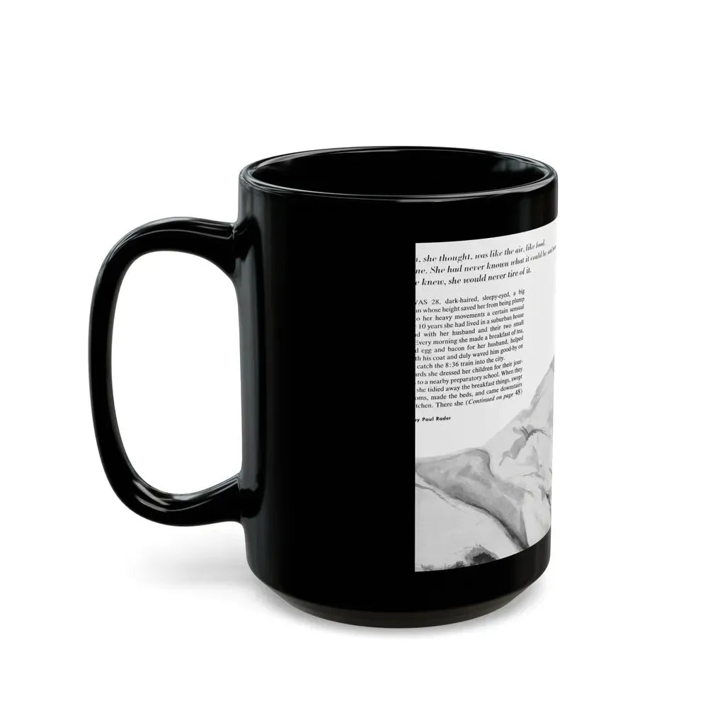 Guy magazine Illustration, December 1963 - Black Coffee Mug - Go Mug Yourself