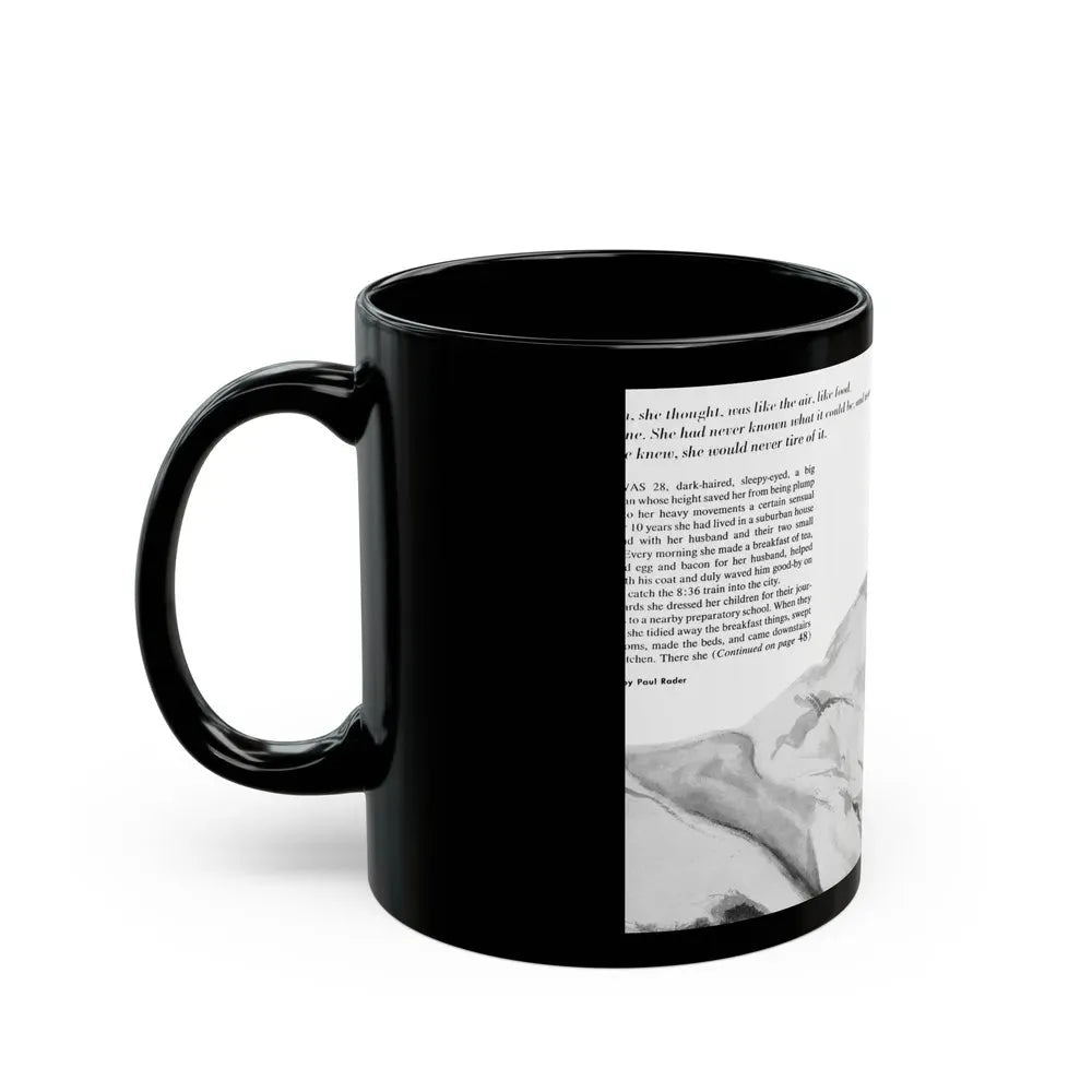 Guy magazine Illustration, December 1963 - Black Coffee Mug - Go Mug Yourself