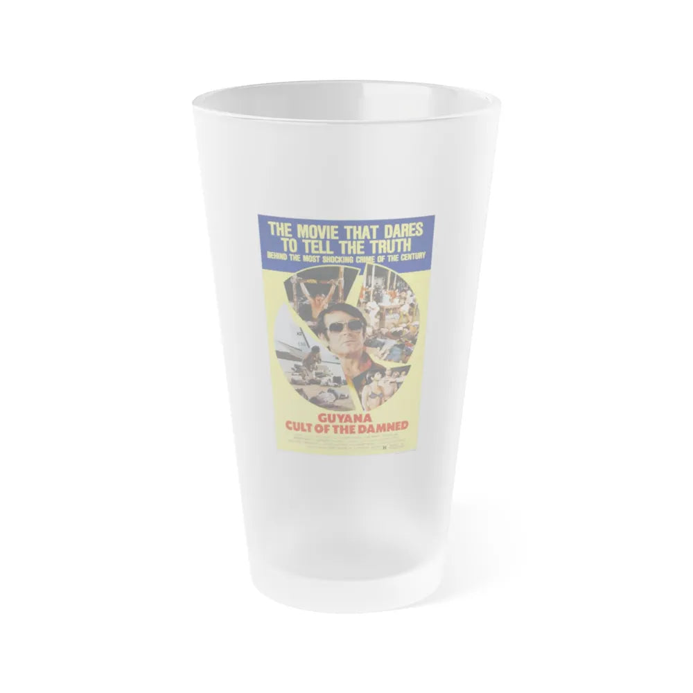 GUYANA CULT OF THE DAMNED 1979 Movie Poster - Frosted Pint Glass 16oz-16oz-Frosted-Go Mug Yourself