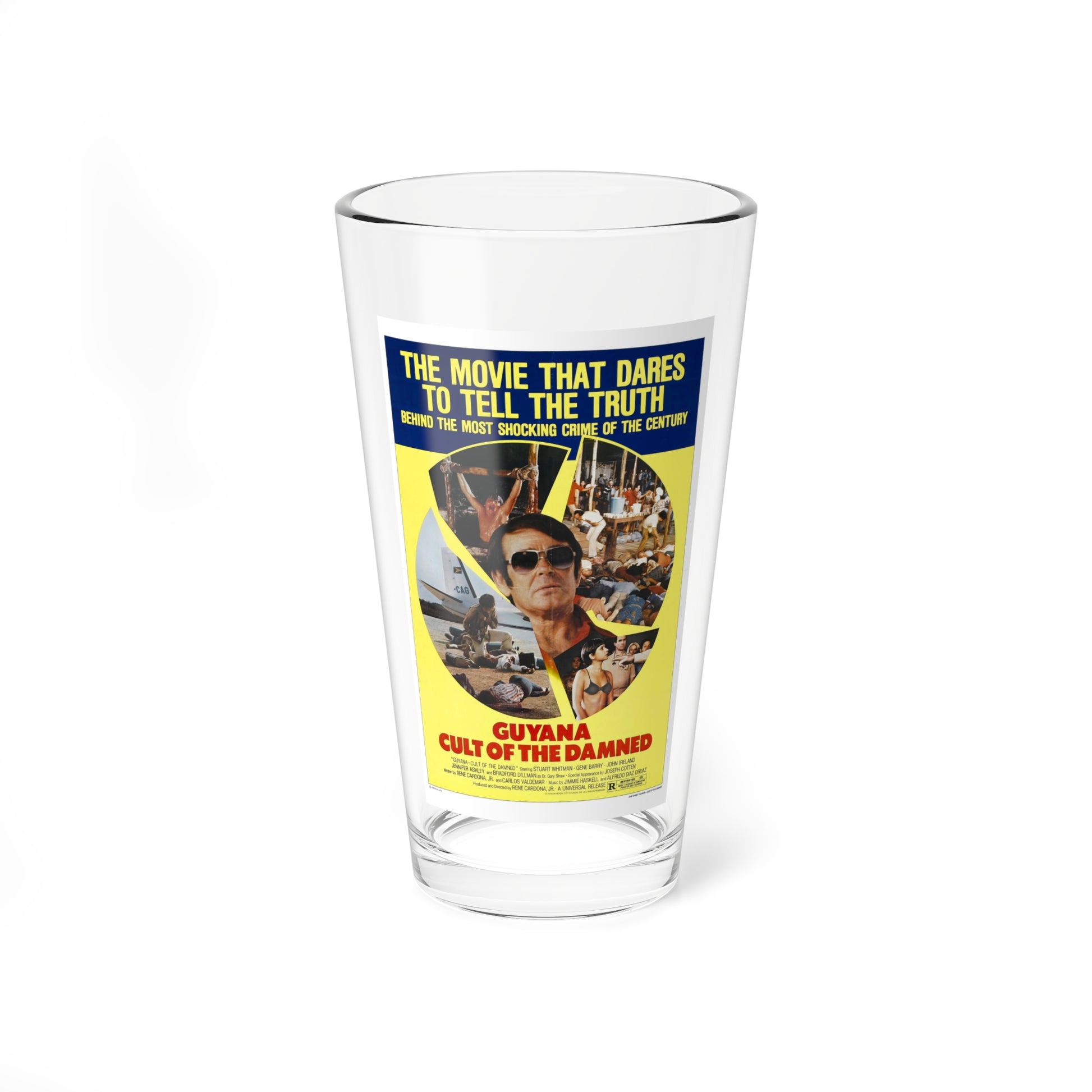 GUYANA CULT OF THE DAMNED 1979 Movie Poster - Pint Glass 16oz-16oz-Go Mug Yourself