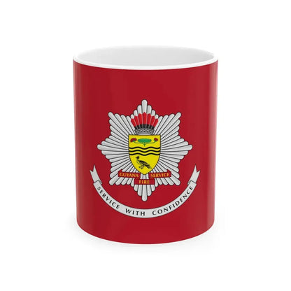 Guyana Fire Service Flag (Guyana) White Coffee Mug 11oz - Go Mug Yourself