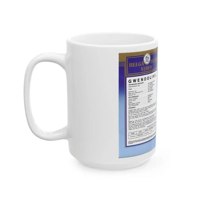 GWENDOLINE BELGA FILMS VIDEO (VHS COVER) - White Coffee Mug - Go Mug Yourself