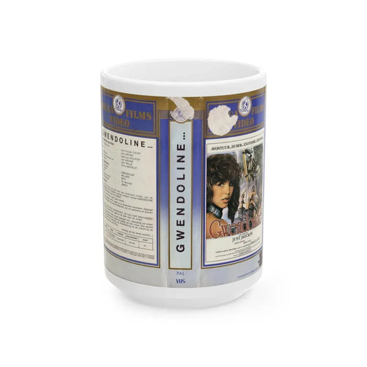 GWENDOLINE (VHS COVER) - White Coffee Mug 15oz - Go Mug Yourself