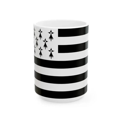 Gwenn ha Du 11 mouchetures (Belgium) White Coffee Mug 15oz - Go Mug Yourself