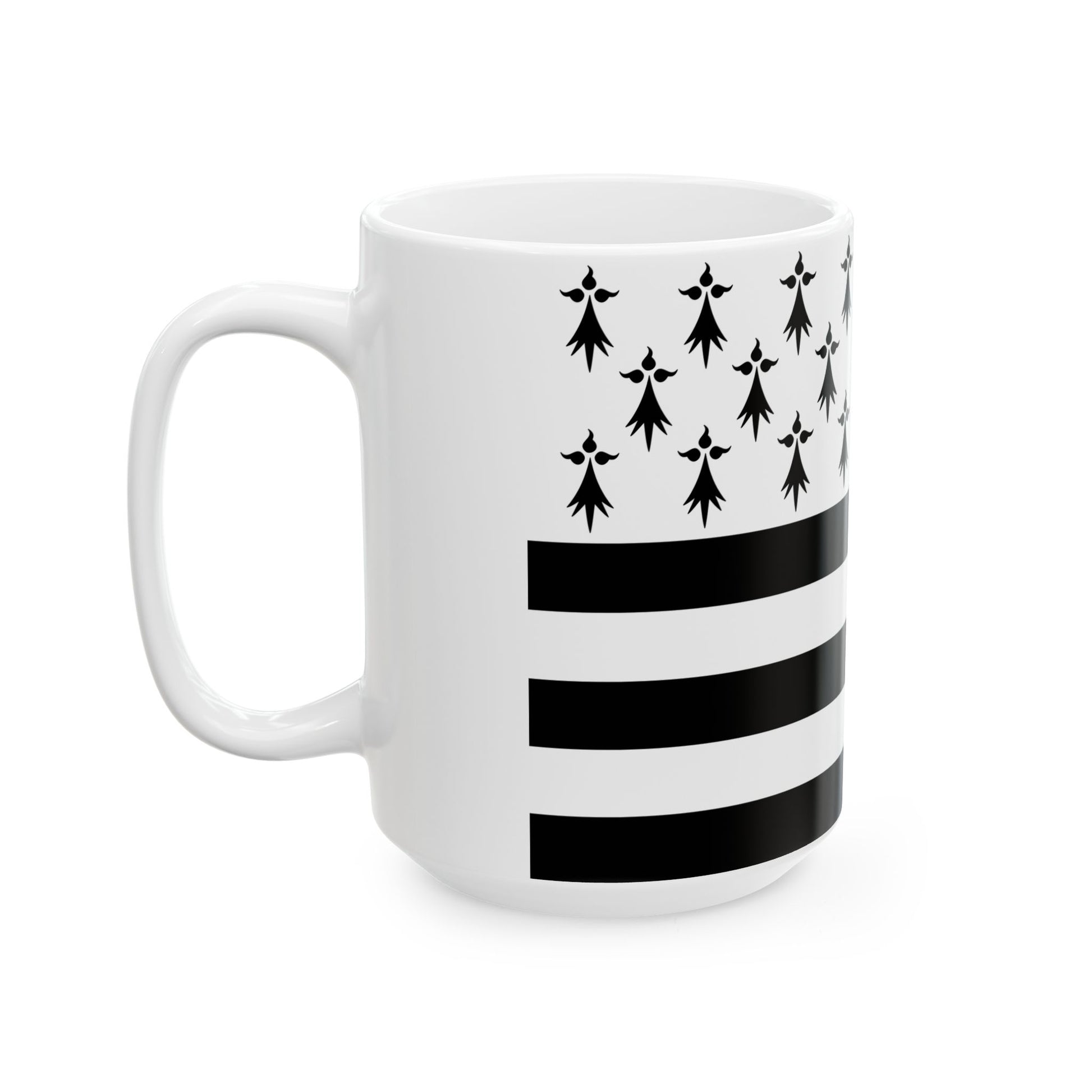 Gwenn ha Du 11 mouchetures (Belgium) White Coffee Mug-Go Mug Yourself