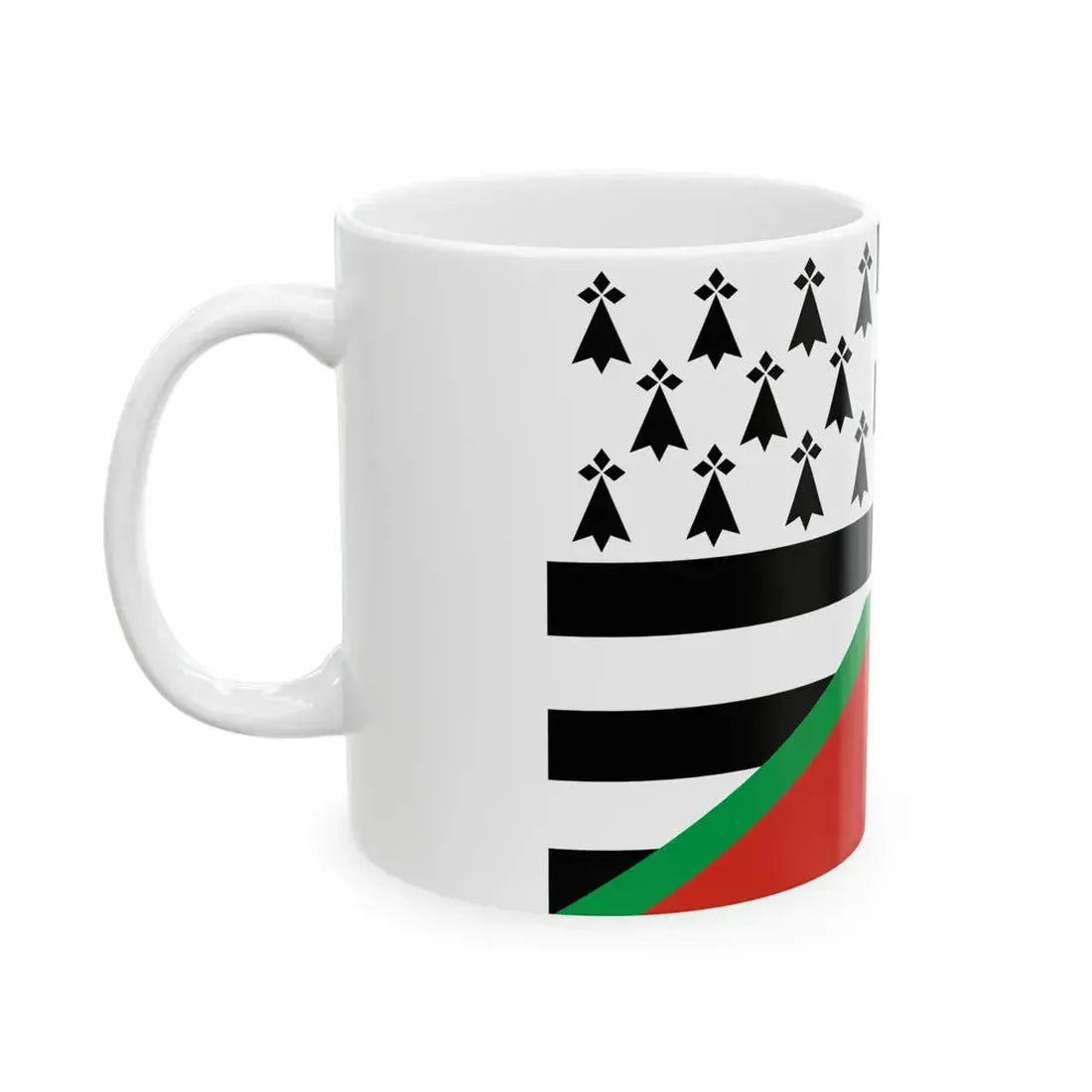 Gwenn-ha-du ikurrina (Belgium) White Coffee Mug - Go Mug Yourself