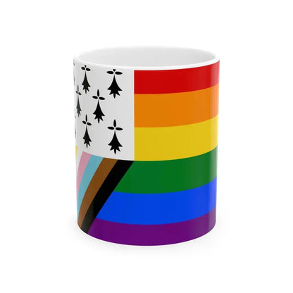 Gwenn-ha-du lgbt (Belgium) White Coffee Mug 11oz - Go Mug Yourself