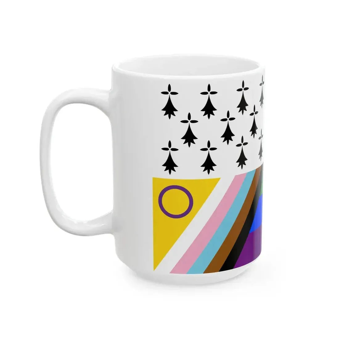 Gwenn-ha-du lgbt (Belgium) White Coffee Mug - Go Mug Yourself