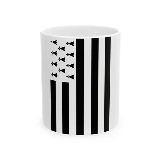 Gwenn ha du vertical (Belgium) White Coffee Mug 11oz - Go Mug Yourself