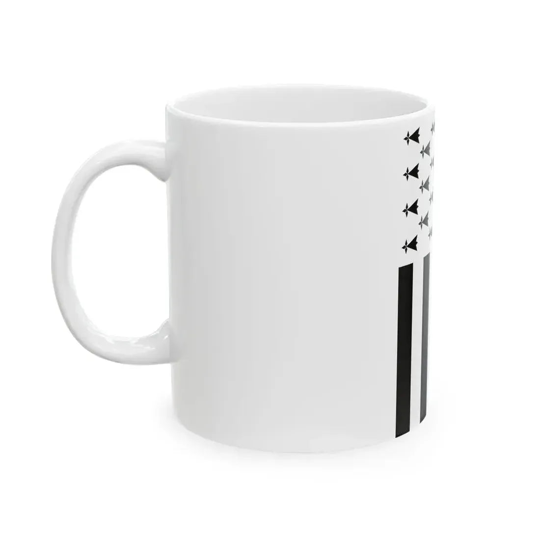 Gwenn ha du vertical (Belgium) White Coffee Mug - Go Mug Yourself