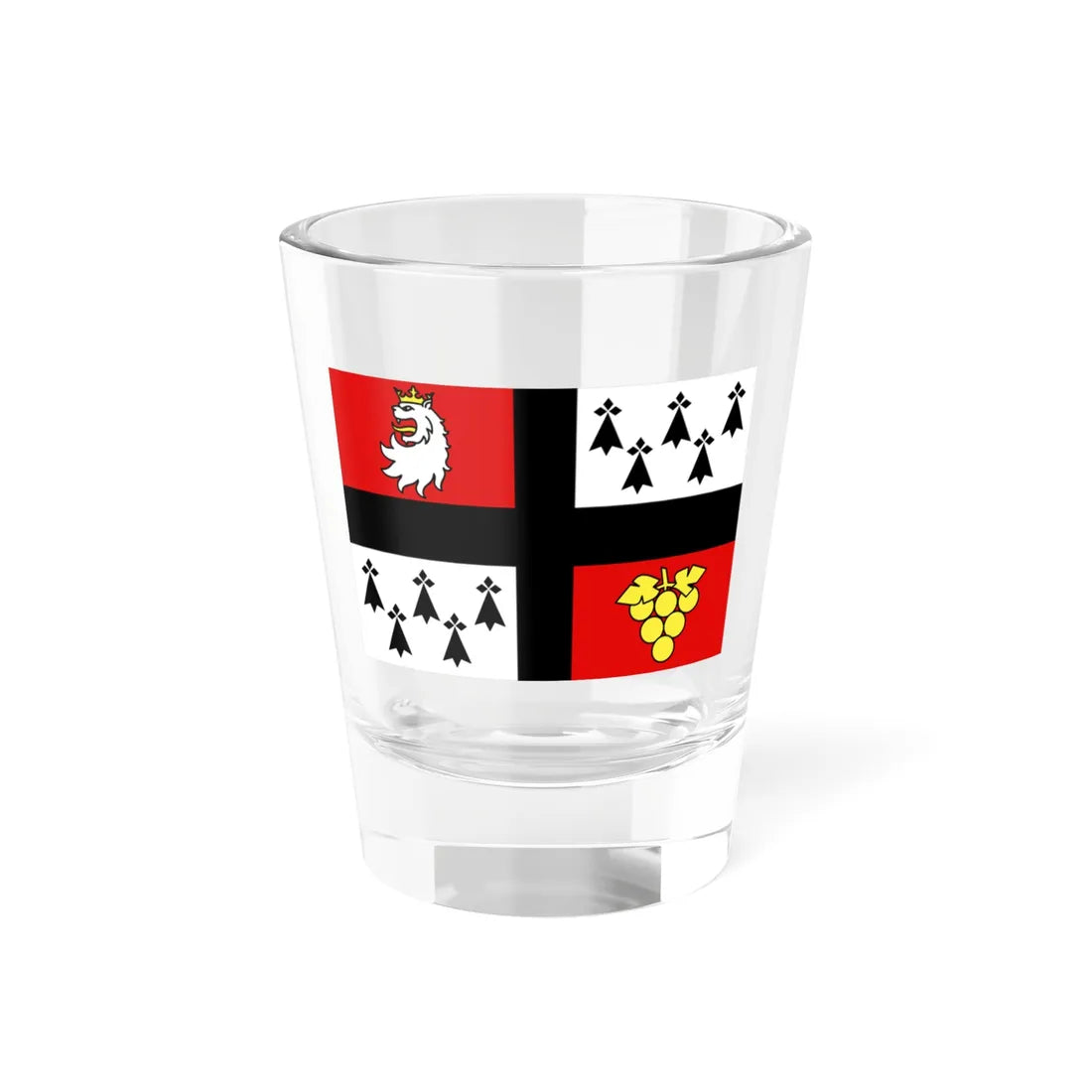 Gwiniegi naoned eeun-vignoable nantais simple (Belgium) Shot Glass 1.5oz 1.5oz - Go Mug Yourself