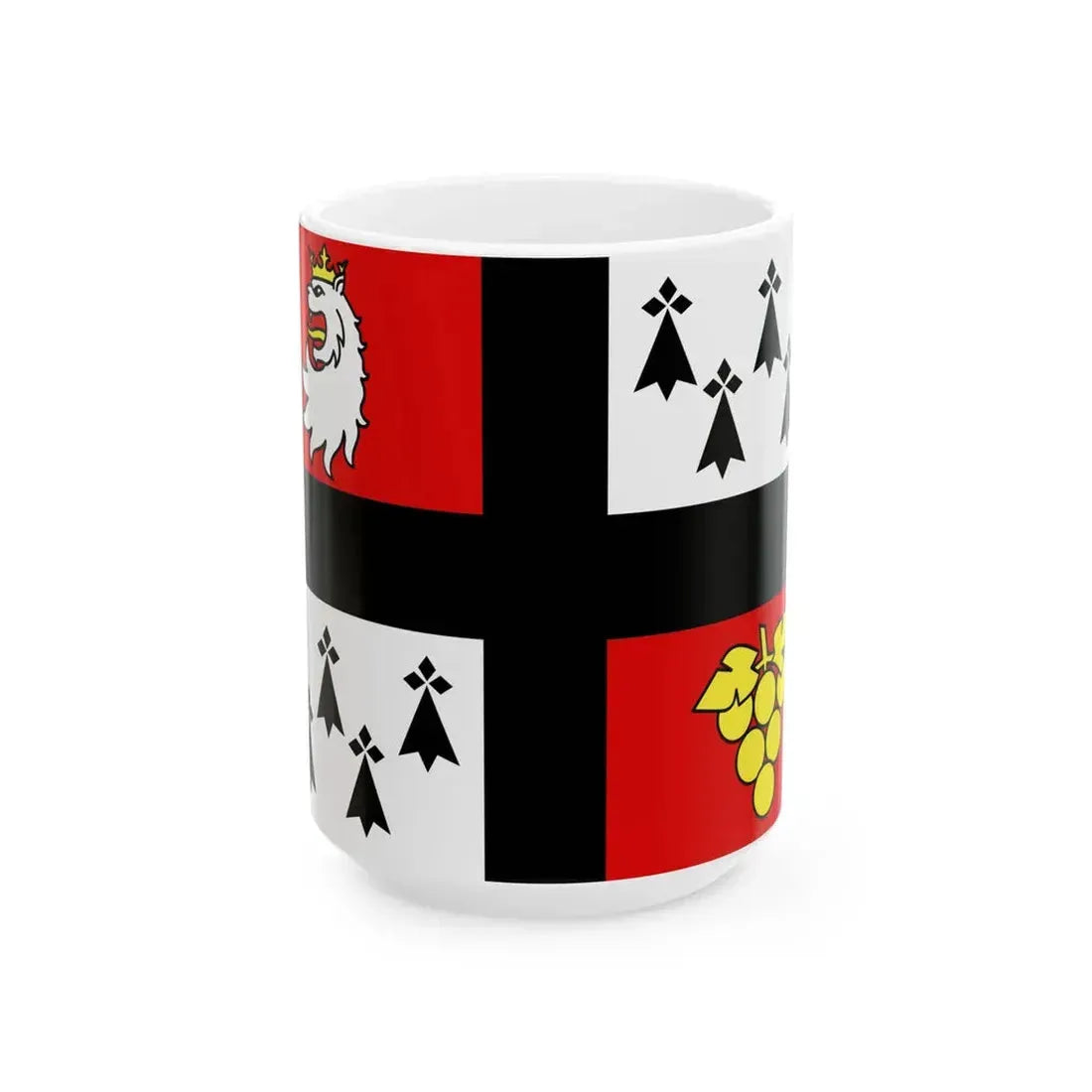 Gwiniegi naoned eeun-vignoable nantais simple (Belgium) White Coffee Mug 15oz - Go Mug Yourself