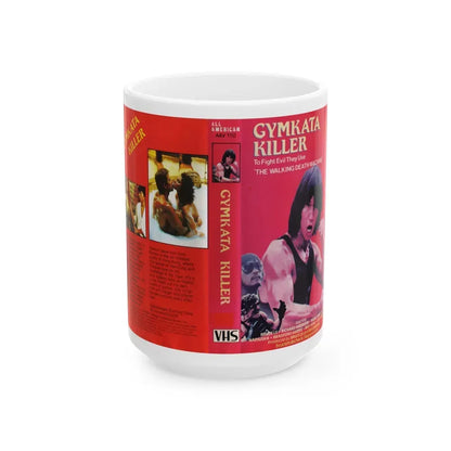 GYMKATA KILLER (VHS COVER) - White Coffee Mug 15oz - Go Mug Yourself