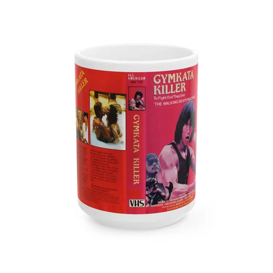 GYMKATA KILLER (VHS COVER) - White Coffee Mug 15oz - Go Mug Yourself