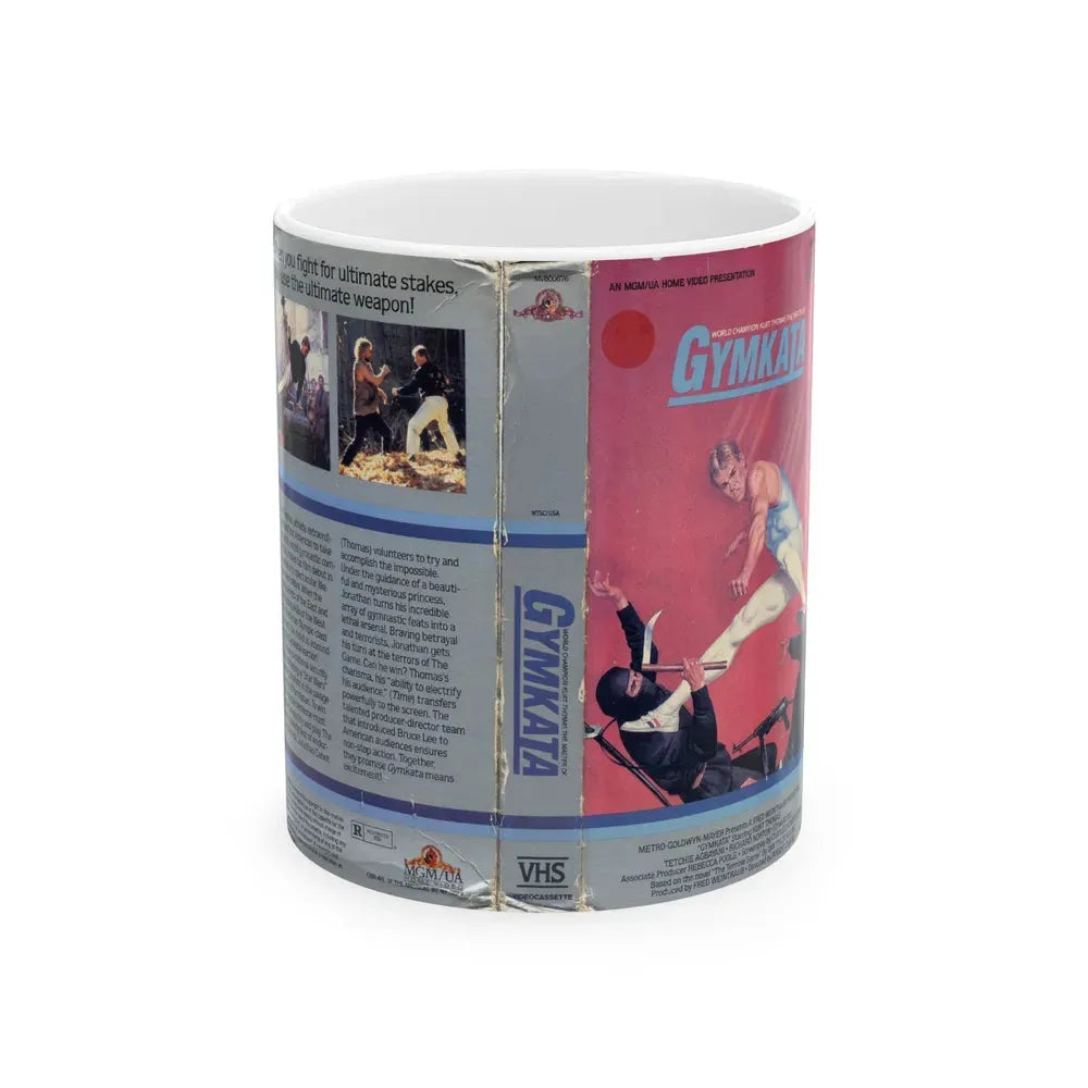 GYMKATA (VHS COVER) - White Coffee Mug 11oz - Go Mug Yourself