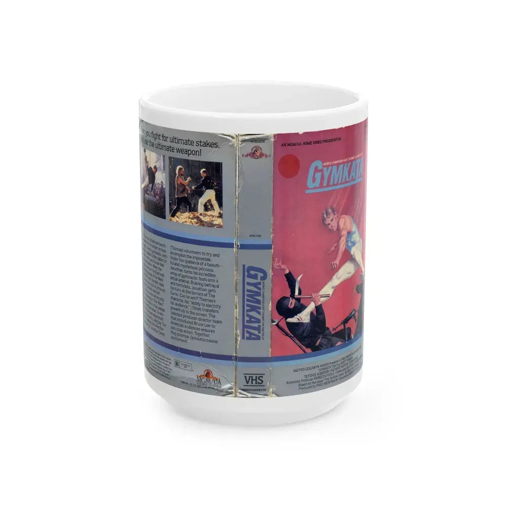 GYMKATA (VHS COVER) - White Coffee Mug 15oz - Go Mug Yourself