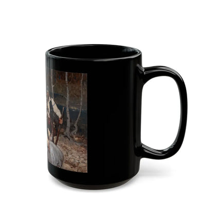 Gypsies Paused at a Clearing - Black Coffee Mug-Go Mug Yourself