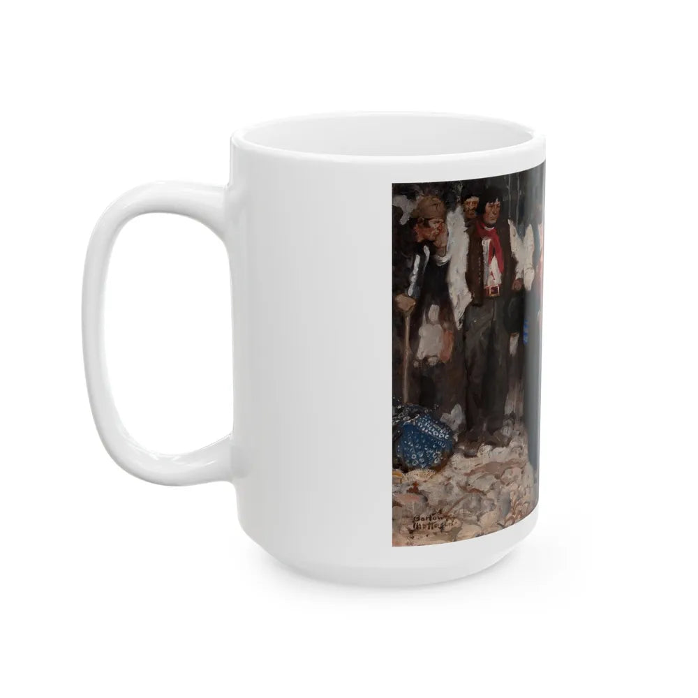 Gypsies Paused at a Clearing - White Coffee Mug-Go Mug Yourself