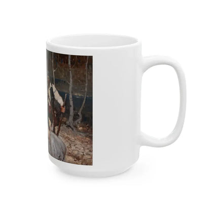 Gypsies Paused at a Clearing - White Coffee Mug - Go Mug Yourself