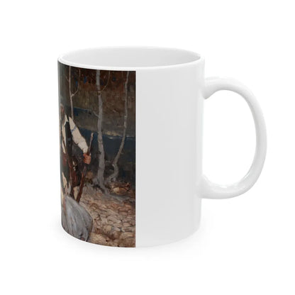 Gypsies Paused at a Clearing - White Coffee Mug-Go Mug Yourself