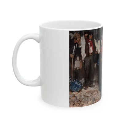 Gypsies Paused at a Clearing - White Coffee Mug-Go Mug Yourself