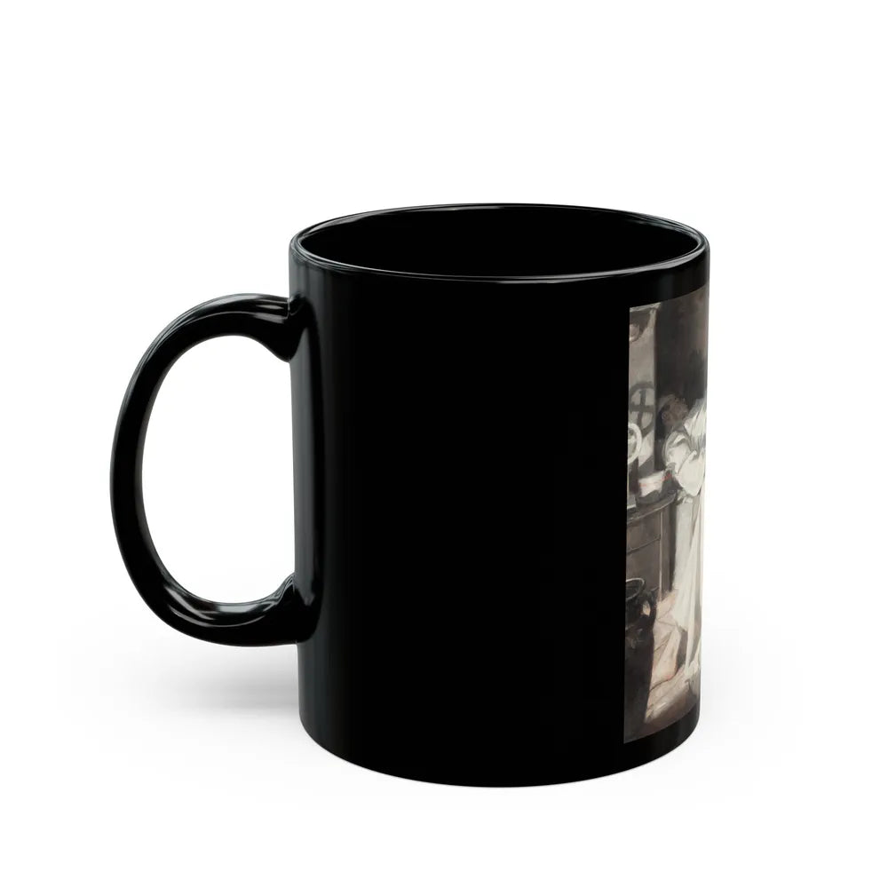 Gypsy with Injured Man - Black Coffee Mug-Go Mug Yourself