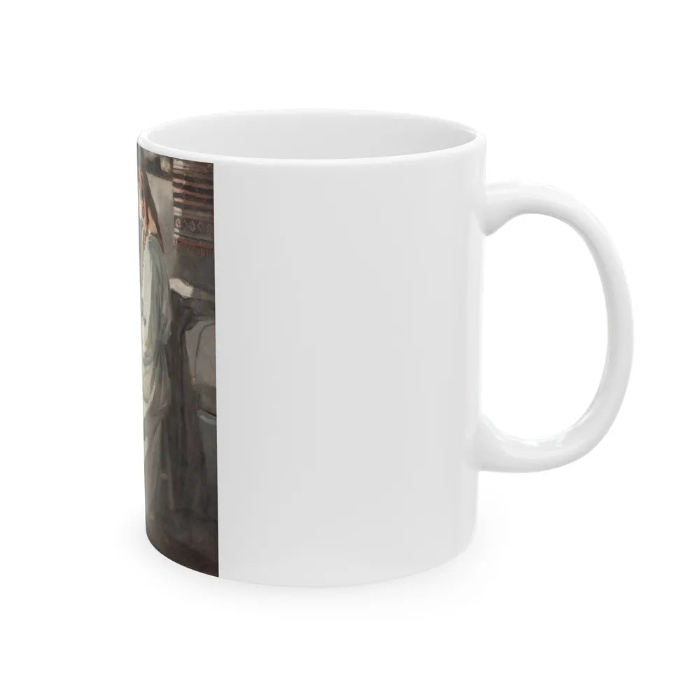 Gypsy with Injured Man - White Coffee Mug-Go Mug Yourself