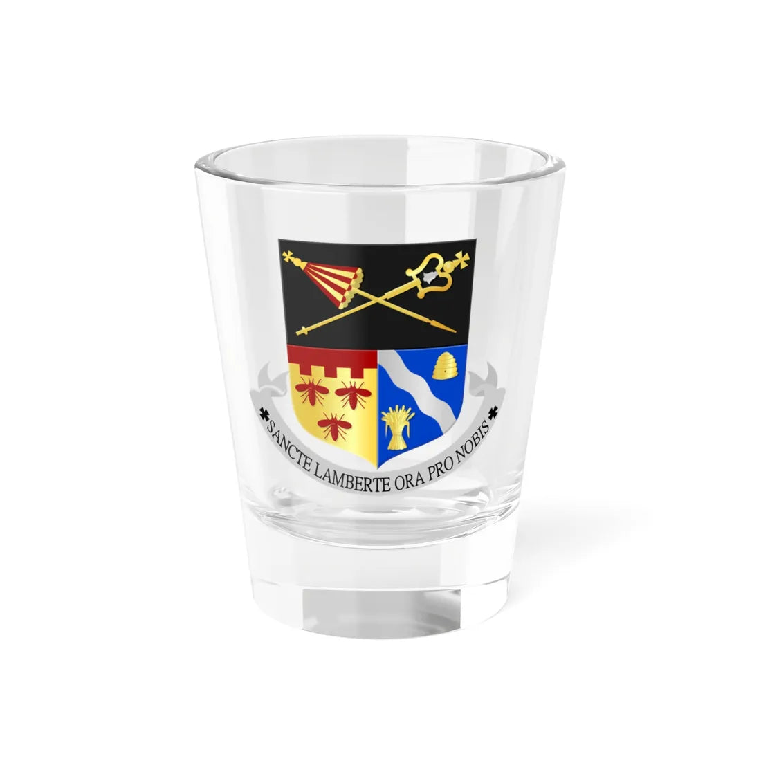 H. Lambertus Hengelo (Netherlands) (Coat of Arms) Shot Glass 1.5oz 1.5oz - Go Mug Yourself
