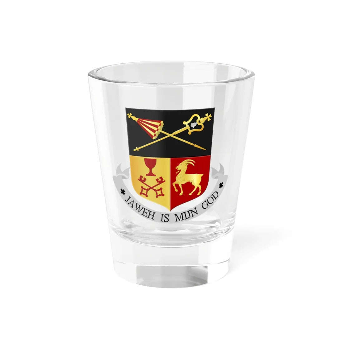 H Petrus Boxmeer wapen (Netherlands) (Coat of Arms) Shot Glass 1.5oz 1.5oz - Go Mug Yourself