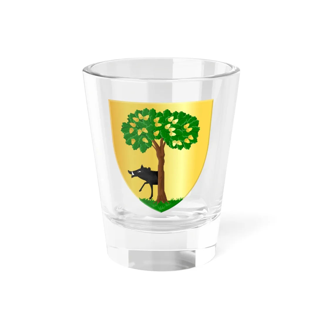Habay wapen (Belgium) (Coat of Arms) Shot Glass 1.5oz 1.5oz - Go Mug Yourself