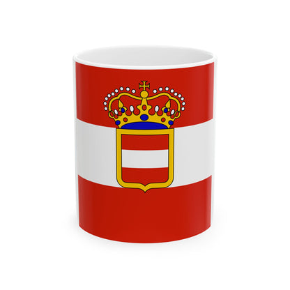 Habsburg Admirals Flag 1828 (Austria) White Coffee Mug-11oz-Go Mug Yourself