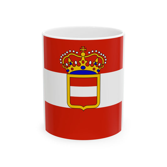 Habsburg Admirals Flag 1828 (Austria) White Coffee Mug-11oz-Go Mug Yourself