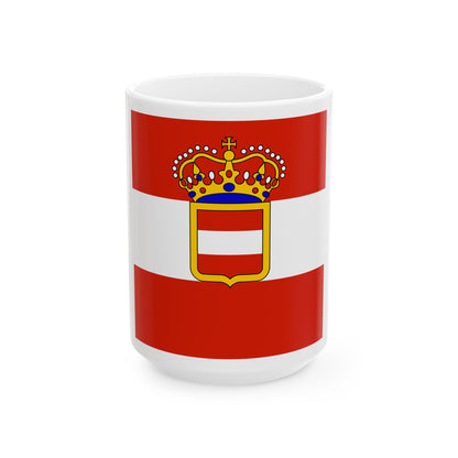 Habsburg Admirals Flag 1828 (Austria) White Coffee Mug-15oz-Go Mug Yourself