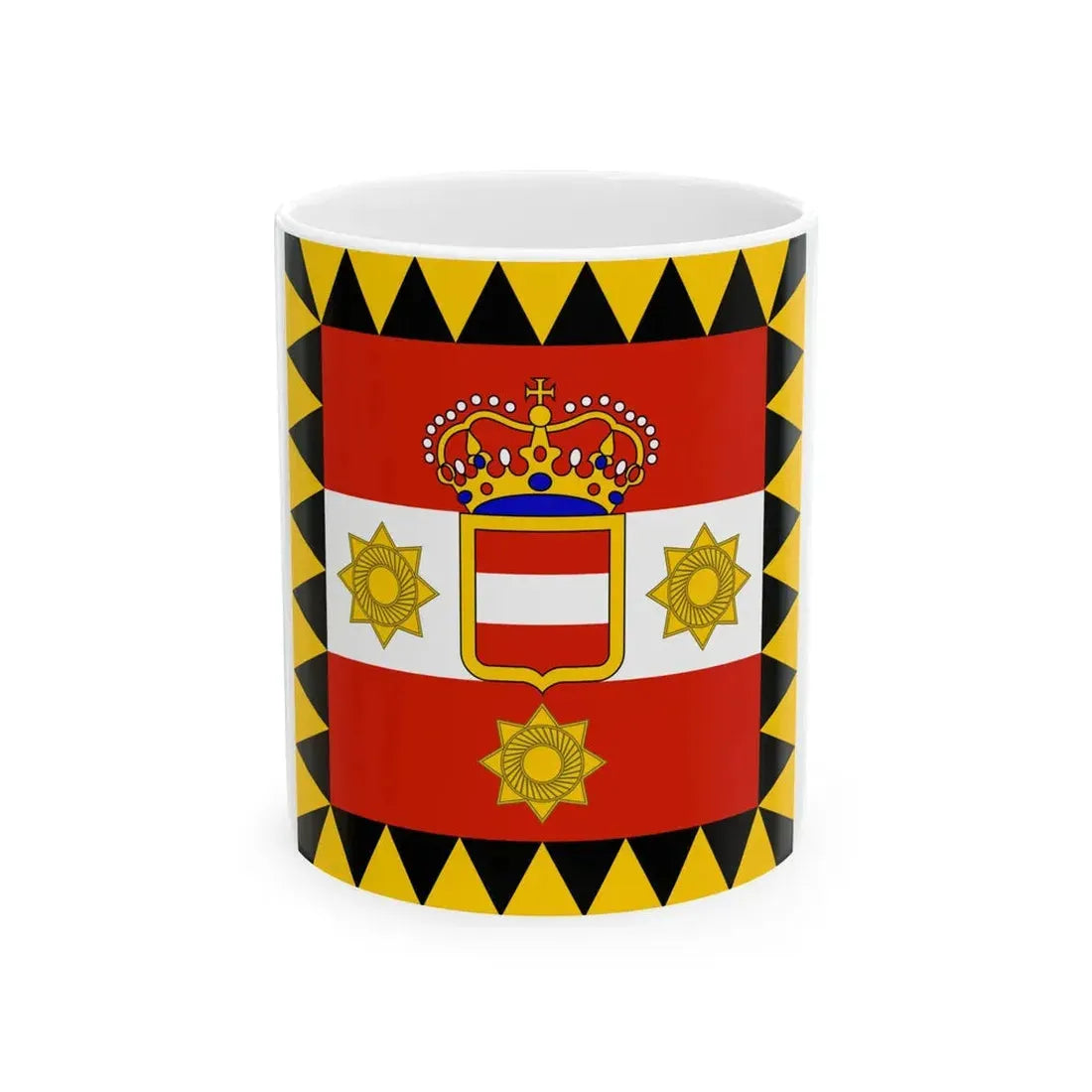 Habsburg Admirals Flag (Austria) White Coffee Mug 11oz - Go Mug Yourself