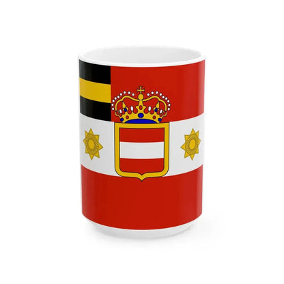 Habsburg Lieutenant Field Marshals Flag (Austria) White Coffee Mug 15oz - Go Mug Yourself