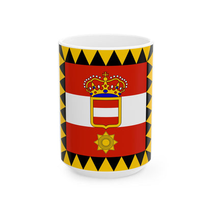 Habsburg Rear Admirals Flag (Austria) White Coffee Mug-15oz-Go Mug Yourself