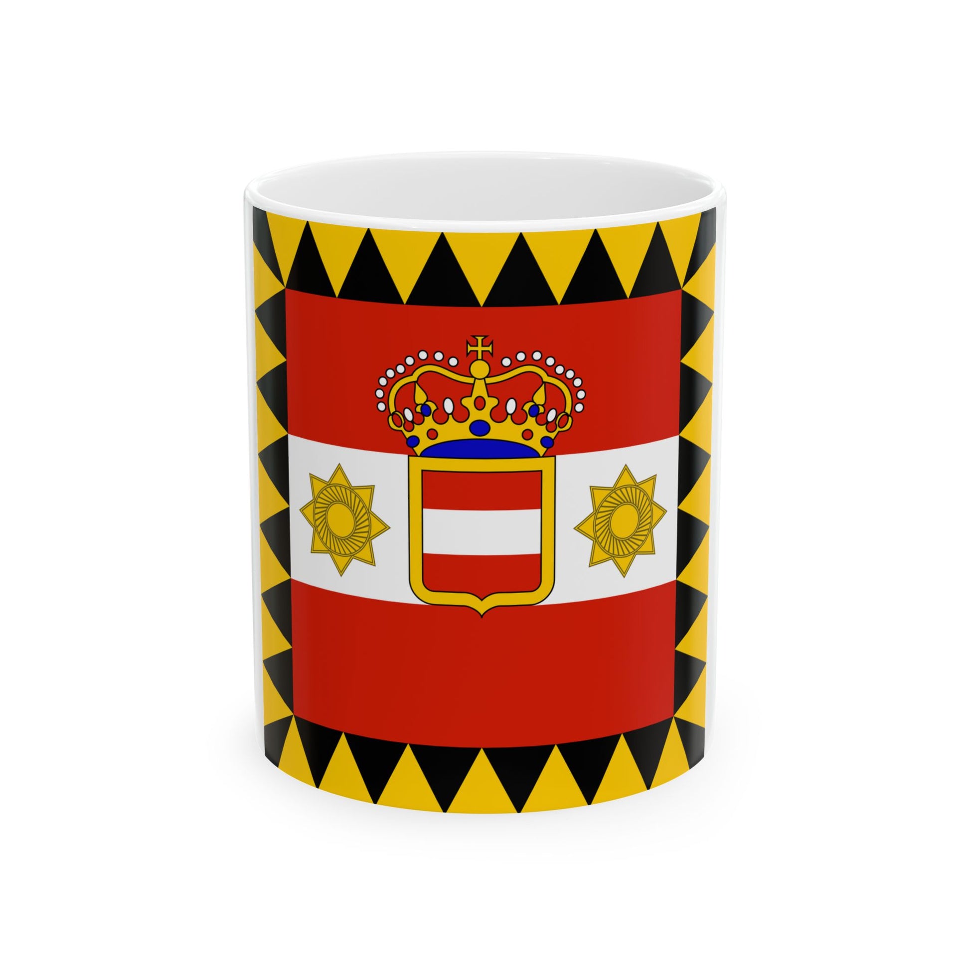 Habsburg Vice Admirals Flag (Austria) White Coffee Mug-11oz-Go Mug Yourself