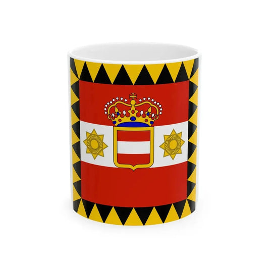 Habsburg Vice Admirals Flag (Austria) White Coffee Mug 11oz - Go Mug Yourself