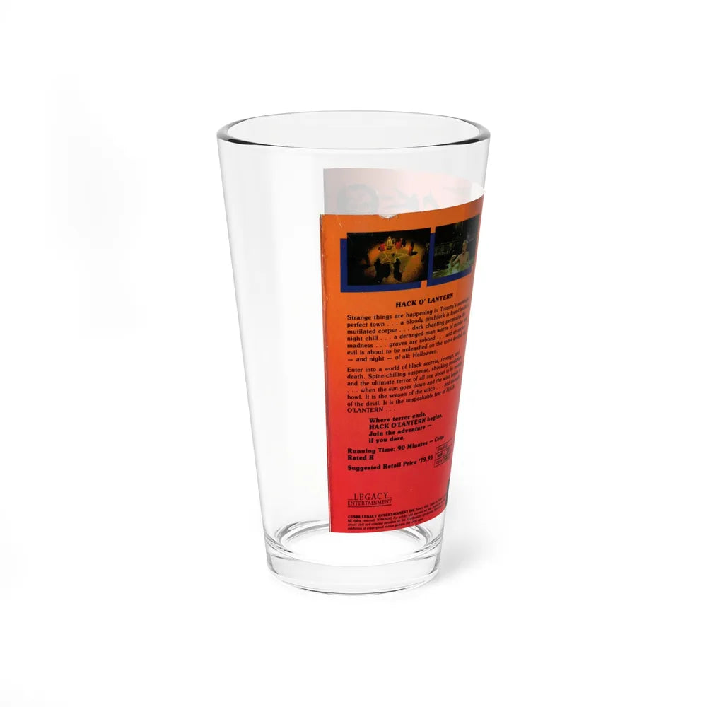 HACK O LANTERN (VHS COVER) Pint Glass 16oz - Go Mug Yourself