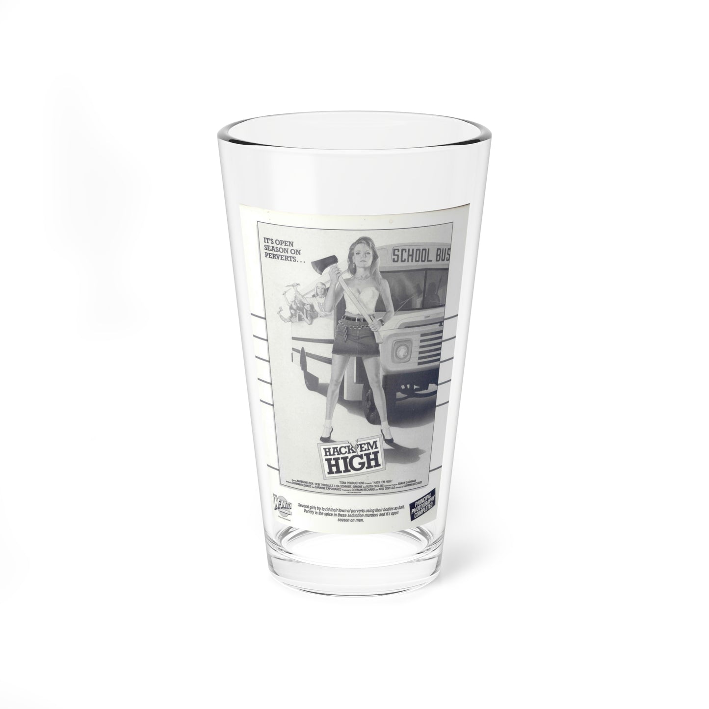 HACK'EM HIGH (CEMETERY HIGH) 1988 Movie Poster - Pint Glass 16oz-16oz-Go Mug Yourself