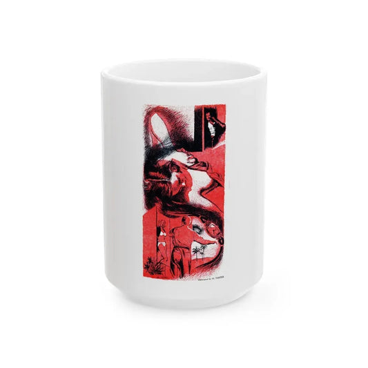 Hair the color of Blood, Bluebook, July 1953 - White Coffee Mug 15oz - Go Mug Yourself