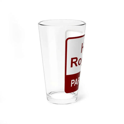 Hal Rogers Parkway maroon (Kentucky) (Road Sign) Pint Glass 16oz - Go Mug Yourself