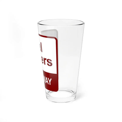 Hal Rogers Parkway maroon (Kentucky) (Road Sign) Pint Glss 16oz - Go Mug Yourself