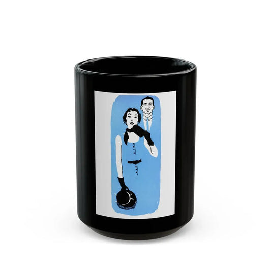 Half a Marriage (2), Redbook, November 1954 - Black Coffee Mug 15oz - Go Mug Yourself
