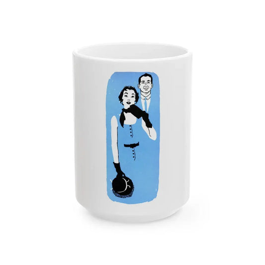 Half a Marriage (2), Redbook, November 1954 - White Coffee Mug 15oz - Go Mug Yourself