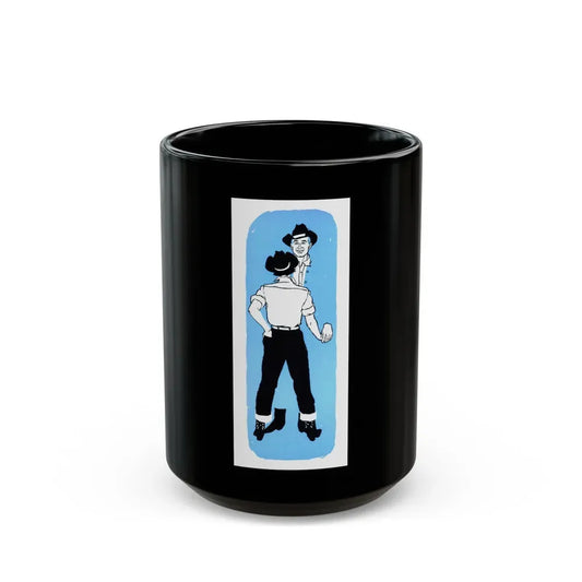 Half a Marriage (3), Redbook, November 1954 - Black Coffee Mug 15oz - Go Mug Yourself