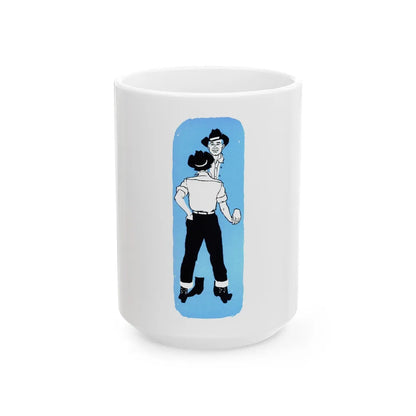 Half a Marriage (3), Redbook, November 1954 - White Coffee Mug-15oz-Go Mug Yourself